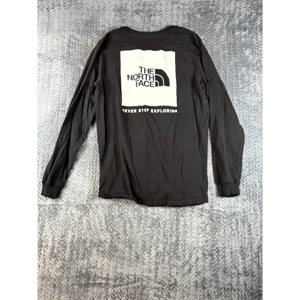 The North Face T Shirt Mens‎ Large Black Cotton Never Stop Exploring Crewneck